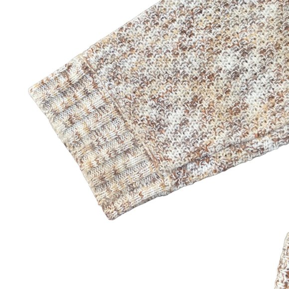 American Rag Oatmeal Brown Longline Loose Knit Open Front Cardigan-Sweater-S - Picture 6 of 15